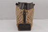 Authentic GUCCI Vintage Tote Hand Bag GG Canvas Leather 106251 Brown Junk 9128J