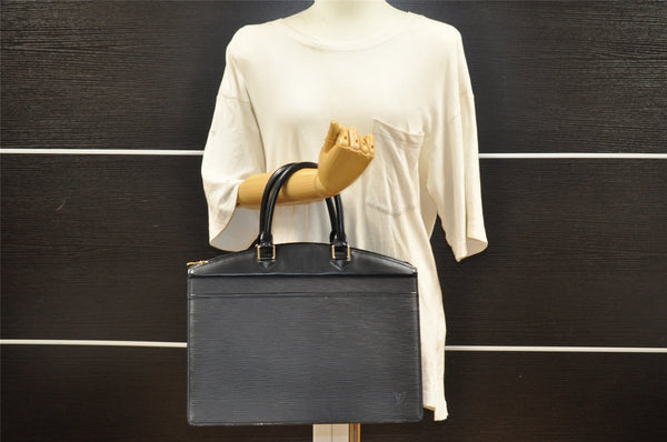 Authentic Louis Vuitton Epi Riviera Hand Bag Black M48182 LV 9129I