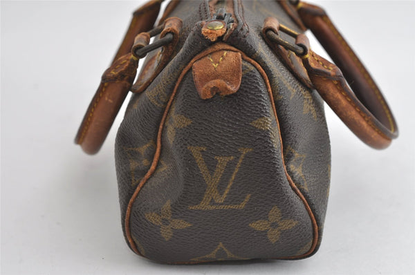 Authentic Louis Vuitton Monogram Mini Speedy Hand Bag Purse Old Model Junk 9130I