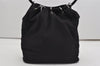 Authentic GUCCI Shoulder Hand Bag Purse Nylon Leather 0013750 Black 9131I
