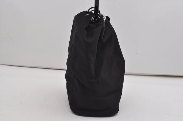 Authentic GUCCI Shoulder Hand Bag Purse Nylon Leather 0013750 Black 9131I