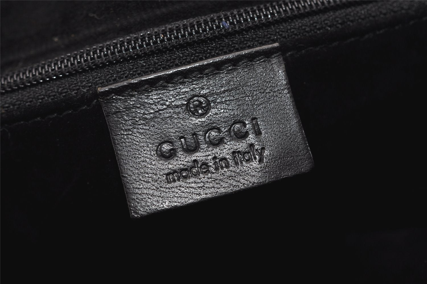 Authentic GUCCI Shoulder Hand Bag Purse Nylon Leather 0013750 Black 9131I