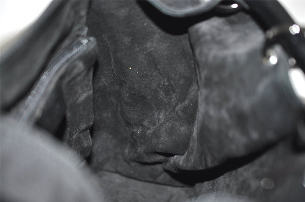 Authentic GUCCI Shoulder Hand Bag Purse Nylon Leather 0013750 Black 9131I