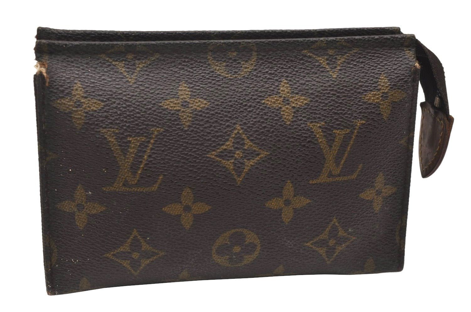 Auth Louis Vuitton Monogram Poche Toilette 15 M47546 Cosmetics Pouch Junk 9132J