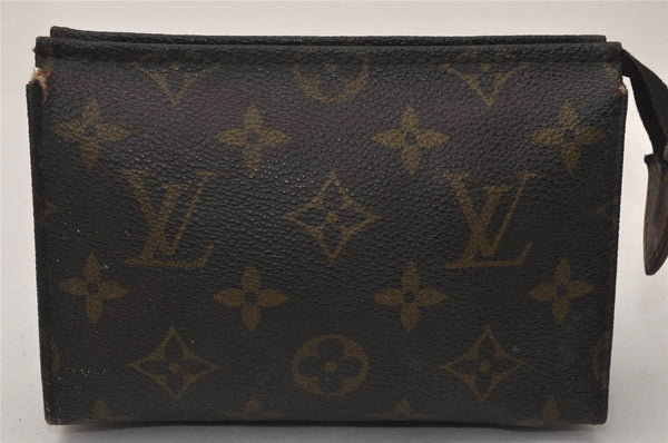 Auth Louis Vuitton Monogram Poche Toilette 15 M47546 Cosmetics Pouch Junk 9132J