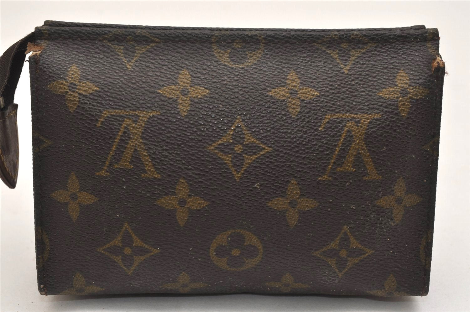 Auth Louis Vuitton Monogram Poche Toilette 15 M47546 Cosmetics Pouch Junk 9132J