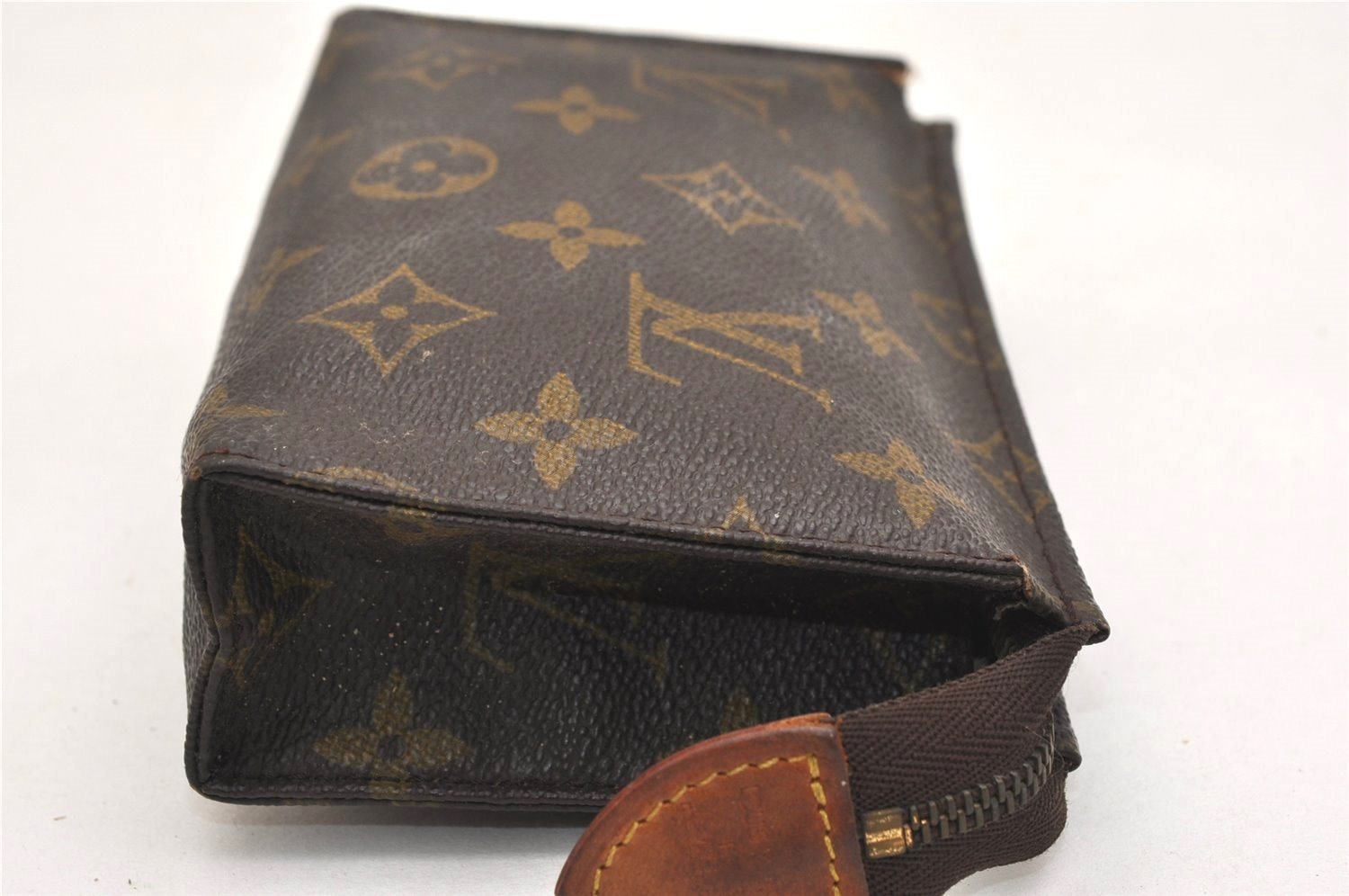 Auth Louis Vuitton Monogram Poche Toilette 15 M47546 Cosmetics Pouch Junk 9132J