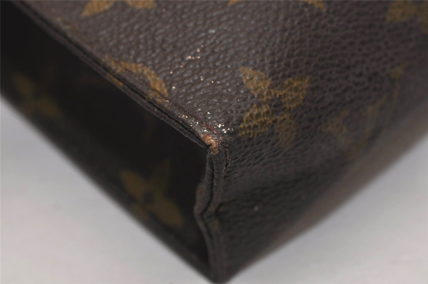 Auth Louis Vuitton Monogram Poche Toilette 15 M47546 Cosmetics Pouch Junk 9132J