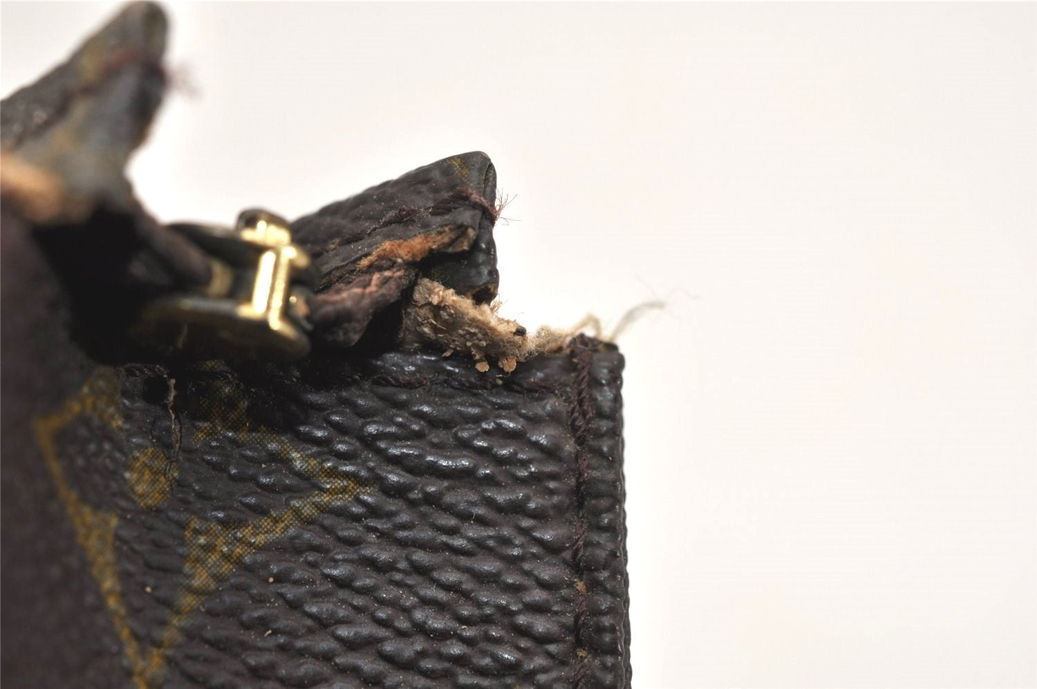 Auth Louis Vuitton Monogram Poche Toilette 15 M47546 Cosmetics Pouch Junk 9132J