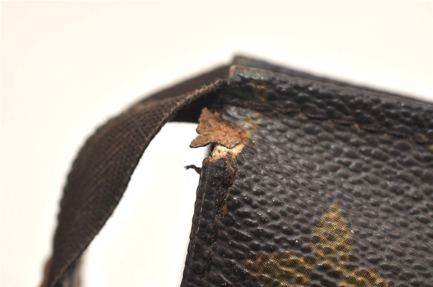 Auth Louis Vuitton Monogram Poche Toilette 15 M47546 Cosmetics Pouch Junk 9132J