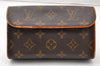 Auth Louis Vuitton Monogram Pochette Florentine Pouch Waist Bag M51855 LV 9133I