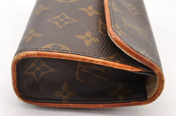 Auth Louis Vuitton Monogram Pochette Florentine Pouch Waist Bag M51855 LV 9133I