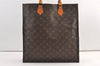 Authentic Louis Vuitton Monogram Sac Plat Hand Tote Bag M51140 LV 9133J