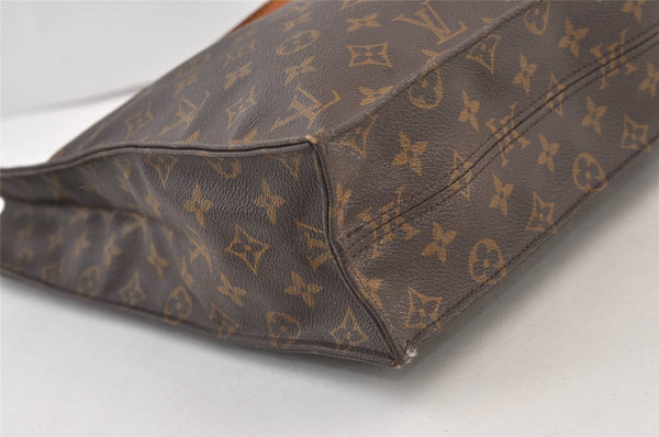 Authentic Louis Vuitton Monogram Sac Plat Hand Tote Bag M51140 LV 9133J