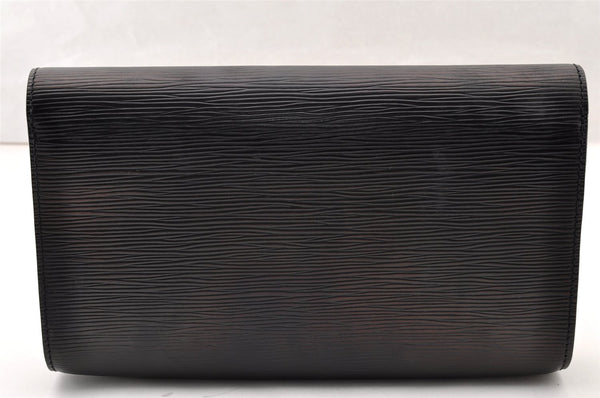 Authentic Louis Vuitton Epi Chaillot Clutch Hand Bag Purse Black M52532 LV 9135I