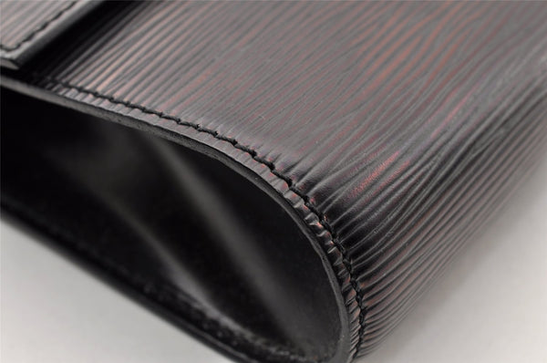 Authentic Louis Vuitton Epi Chaillot Clutch Hand Bag Purse Black M52532 LV 9135I
