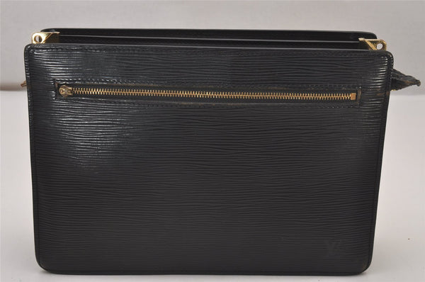 Authentic Louis Vuitton Epi Enghien 2Way Shoulder Clutch Bag M52112 Black 9136I