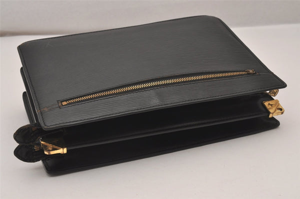Authentic Louis Vuitton Epi Enghien 2Way Shoulder Clutch Bag M52112 Black 9136I