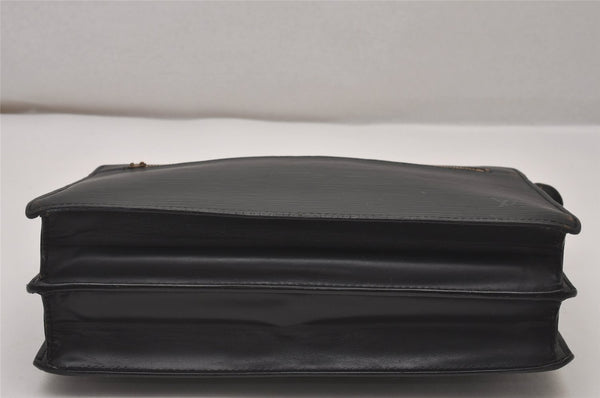 Authentic Louis Vuitton Epi Enghien 2Way Shoulder Clutch Bag M52112 Black 9136I