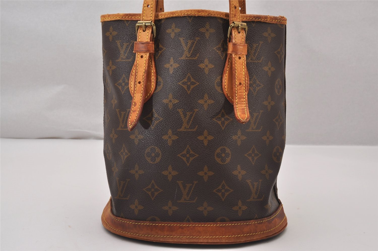 Authentic Louis Vuitton Monogram Bucket PM Shoulder Bag Old Model Junk 9137I