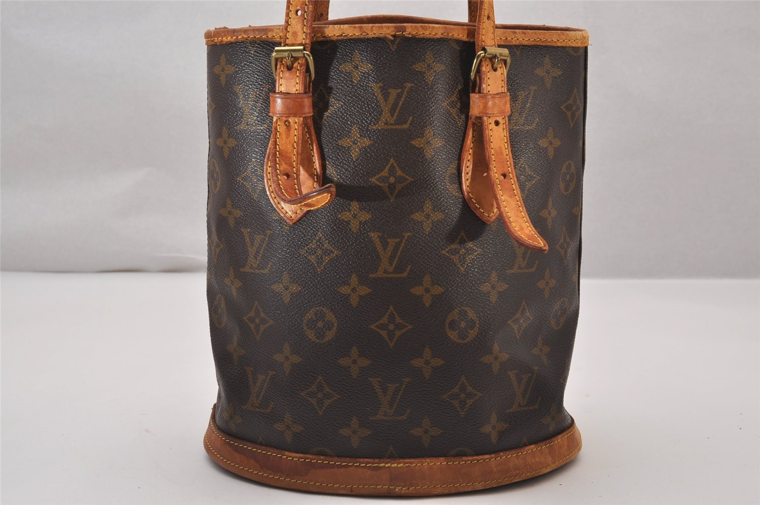 Authentic Louis Vuitton Monogram Bucket PM Shoulder Bag Old Model Junk 9137I