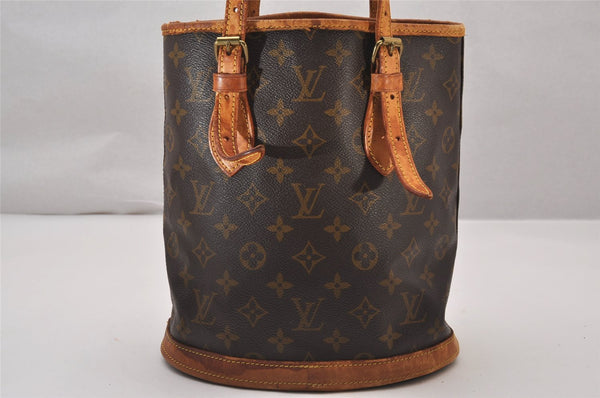 Authentic Louis Vuitton Monogram Bucket PM Shoulder Bag Old Model Junk 9137I