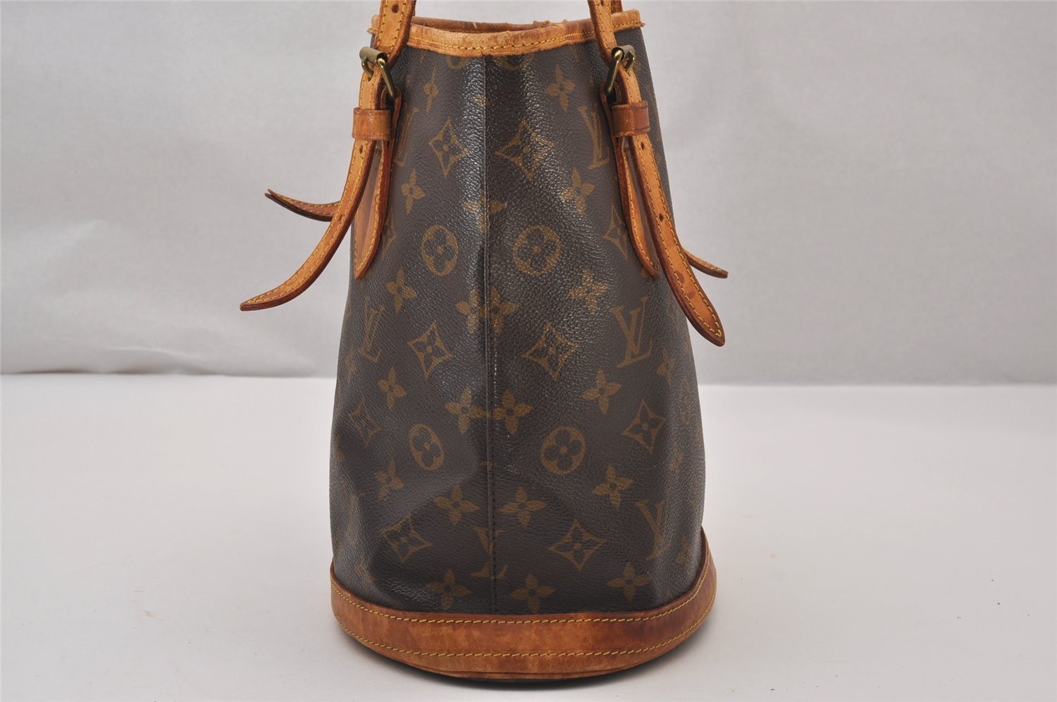 Authentic Louis Vuitton Monogram Bucket PM Shoulder Bag Old Model Junk 9137I