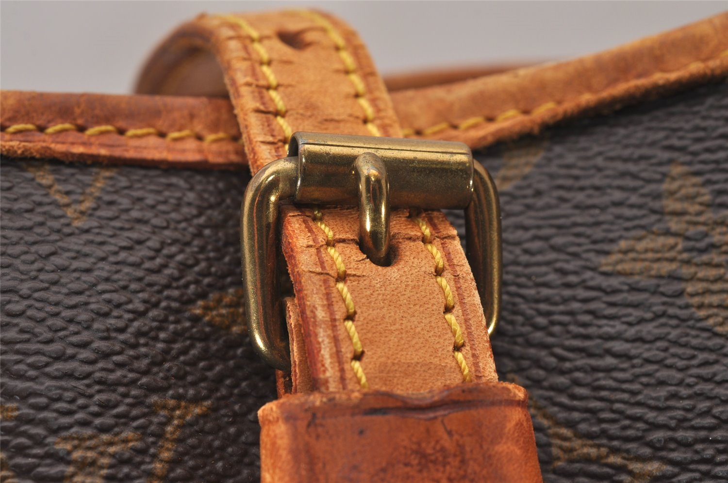 Authentic Louis Vuitton Monogram Bucket PM Shoulder Bag Old Model Junk 9137I