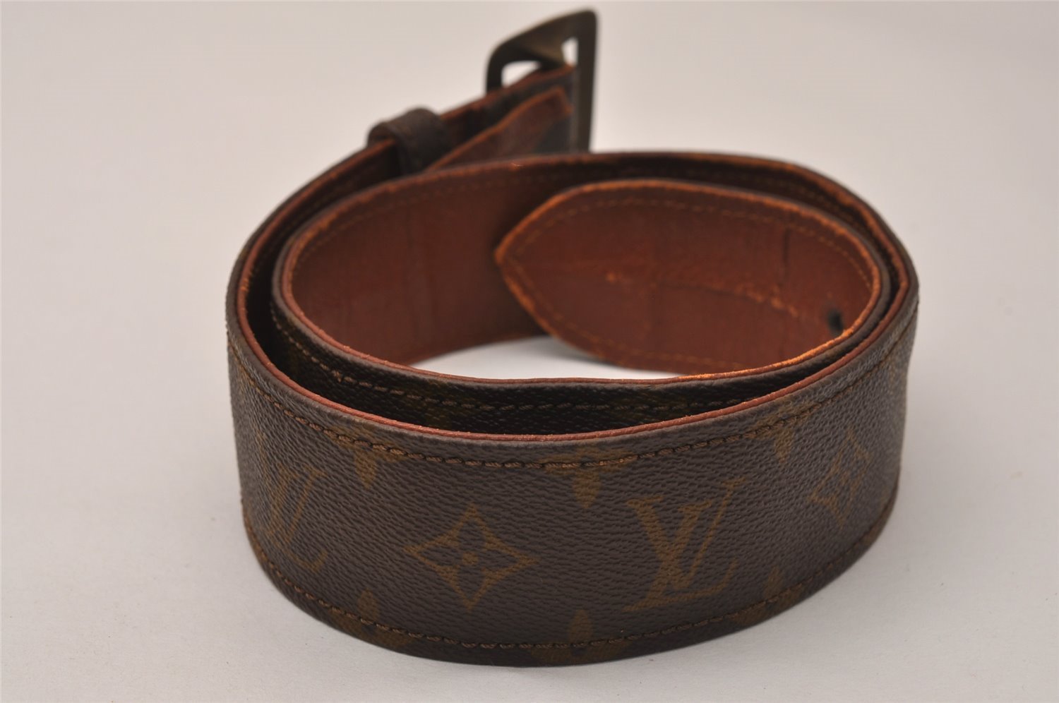 Authentic Louis Vuitton Monogram Leather Belt 95cm 29.5