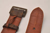 Authentic Louis Vuitton Monogram Leather Belt 95cm 29.5" Brown Old Model 9137J