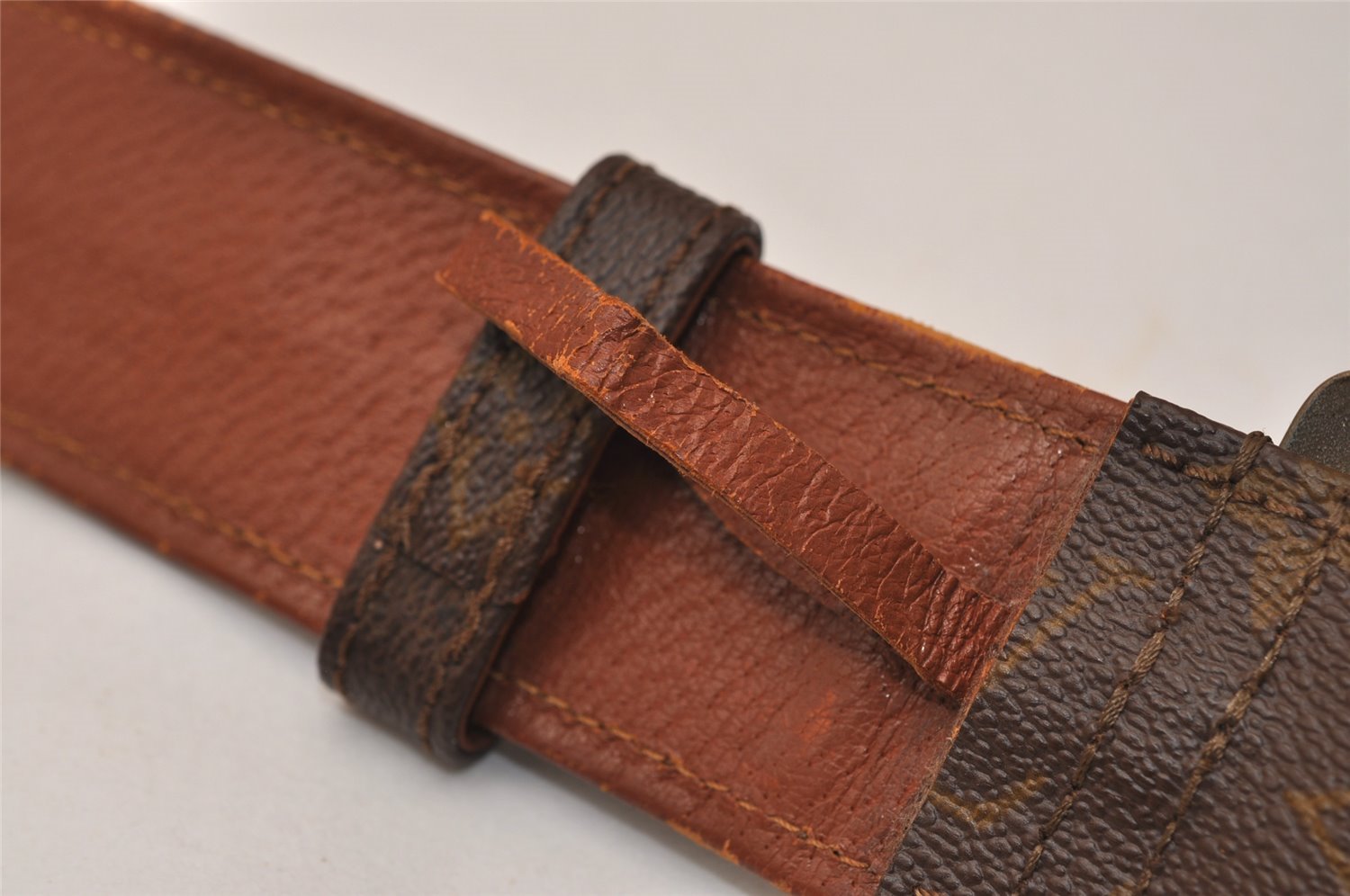 Authentic Louis Vuitton Monogram Leather Belt 95cm 29.5