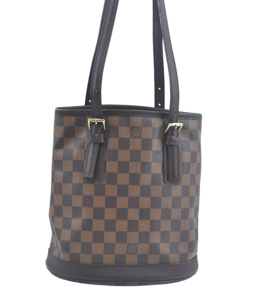 Authentic Louis Vuitton Damier Marais Bucket Shoulder Tote Bag N42240 LV 9138I