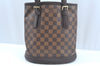 Authentic Louis Vuitton Damier Marais Bucket Shoulder Tote Bag N42240 LV 9138I