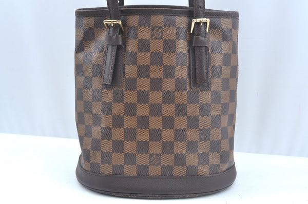 Authentic Louis Vuitton Damier Marais Bucket Shoulder Tote Bag N42240 LV 9138I