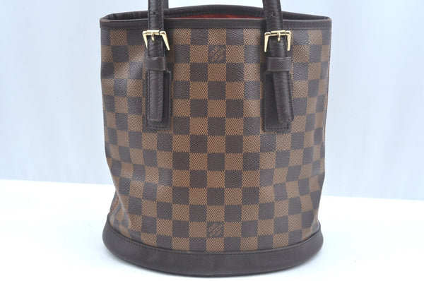 Authentic Louis Vuitton Damier Marais Bucket Shoulder Tote Bag N42240 LV 9138I