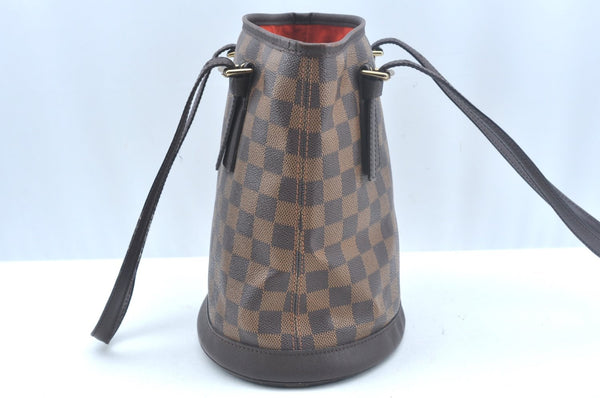 Authentic Louis Vuitton Damier Marais Bucket Shoulder Tote Bag N42240 LV 9138I