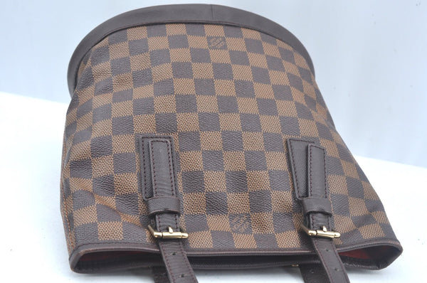 Authentic Louis Vuitton Damier Marais Bucket Shoulder Tote Bag N42240 LV 9138I