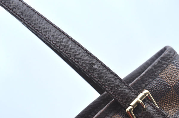 Authentic Louis Vuitton Damier Marais Bucket Shoulder Tote Bag N42240 LV 9138I