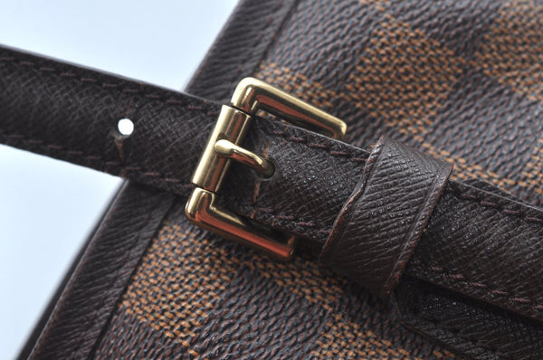 Authentic Louis Vuitton Damier Marais Bucket Shoulder Tote Bag N42240 LV 9138I
