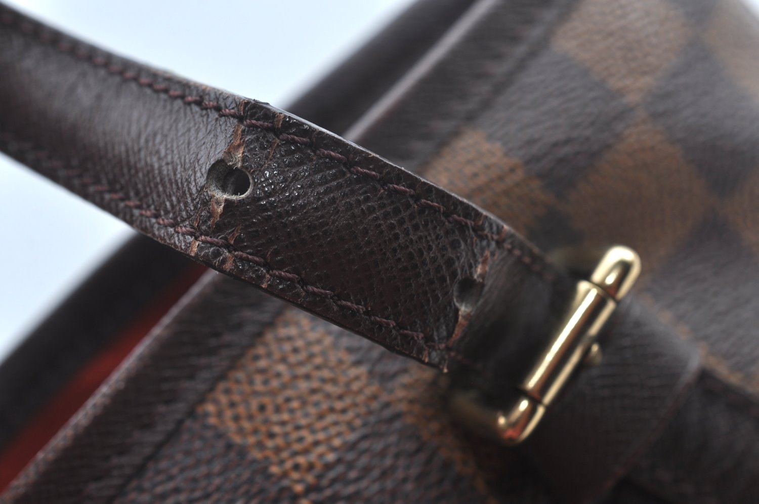 Authentic Louis Vuitton Damier Marais Bucket Shoulder Tote Bag N42240 LV 9138I