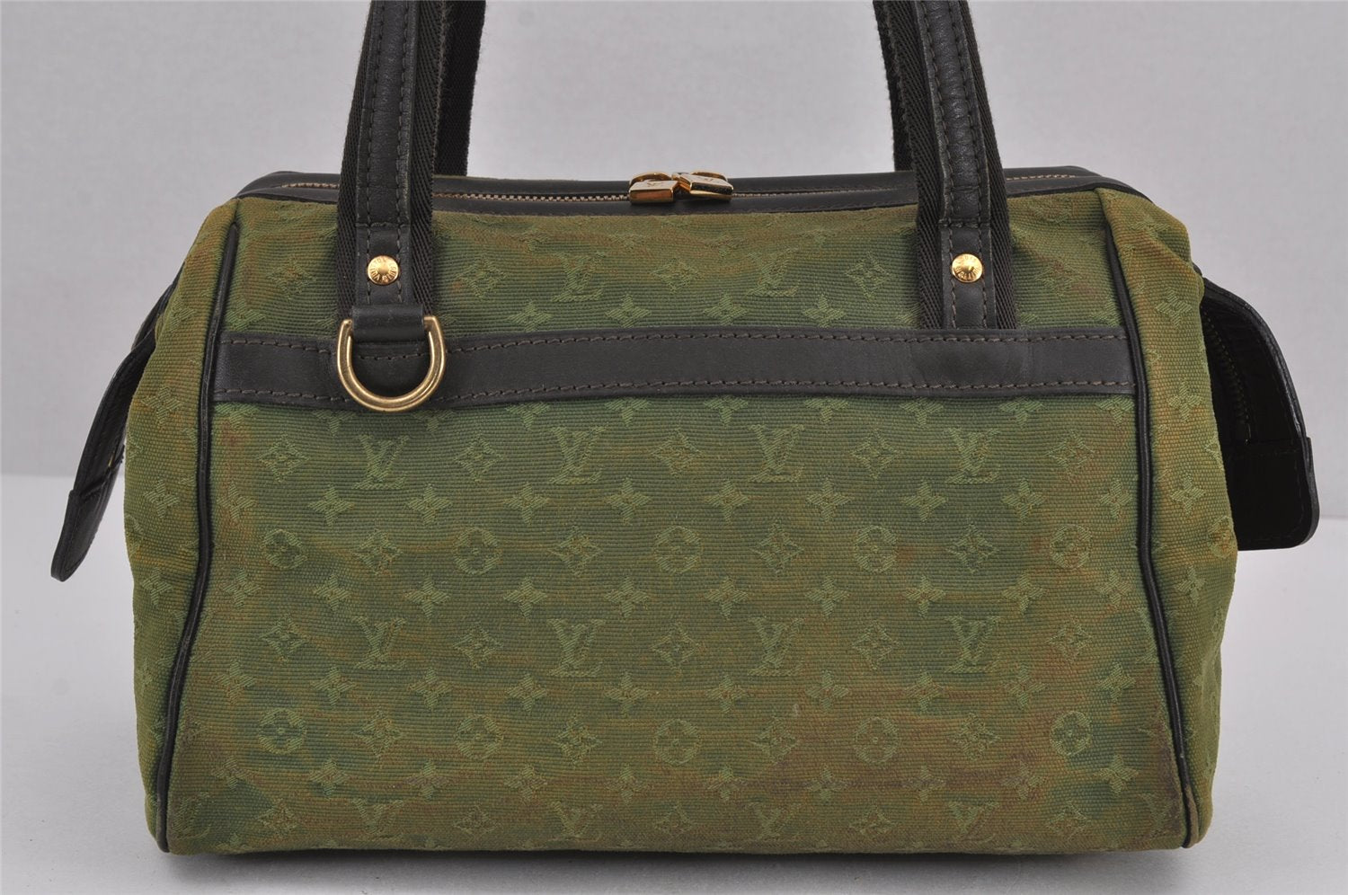 Auth Louis Vuitton Monogram Mini Josephine PM 2Way Hand Bag M92415 Khaki 9138J