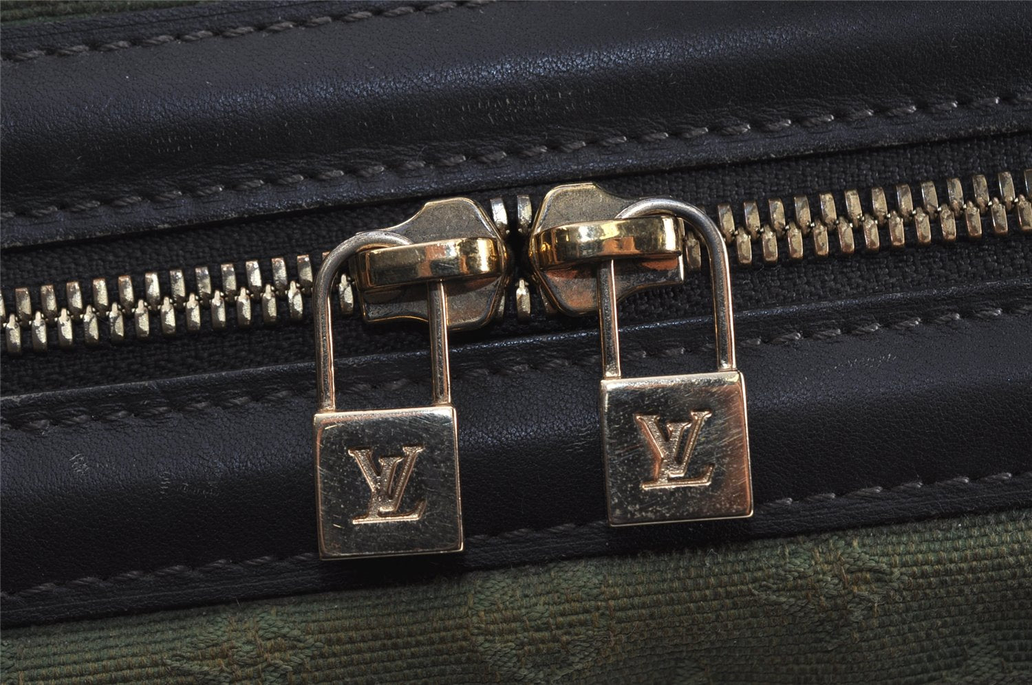 Auth Louis Vuitton Monogram Mini Josephine PM 2Way Hand Bag M92415 Khaki 9138J