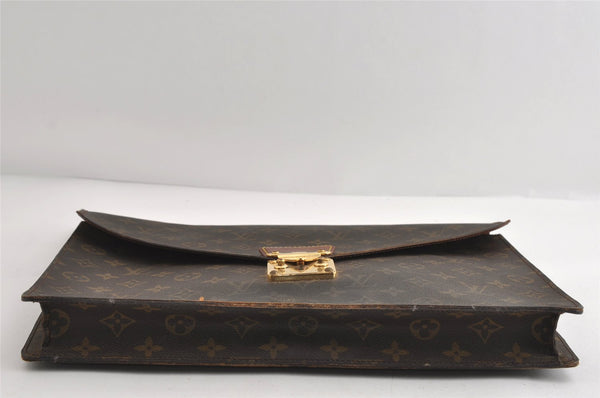 Authentic Louis Vuitton Monogram Porte Documents Senateur M53335 Briefcase 9139I