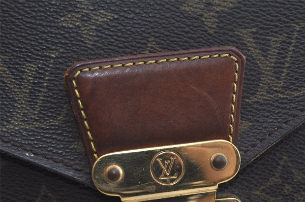 Authentic Louis Vuitton Monogram Porte Documents Senateur M53335 Briefcase 9139I
