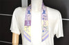 Authentic HERMES Twilly Scarf "Couvertures Nouvelles" Silk Light Purple 9140J