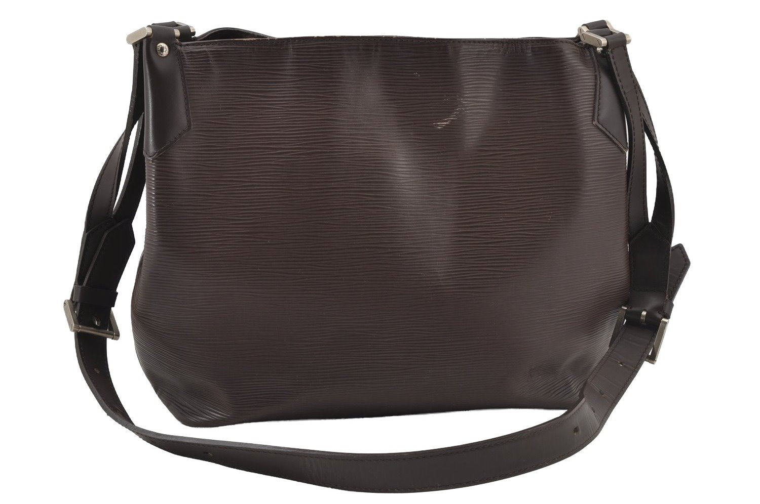 Authentic Louis Vuitton Epi Mandara MM Shoulder Cross Bag Brown M5889D LV 9141I