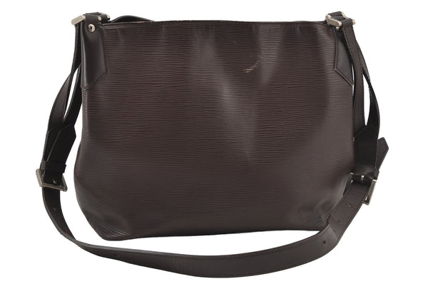 Authentic Louis Vuitton Epi Mandara MM Shoulder Cross Bag Brown M5889D LV 9141I