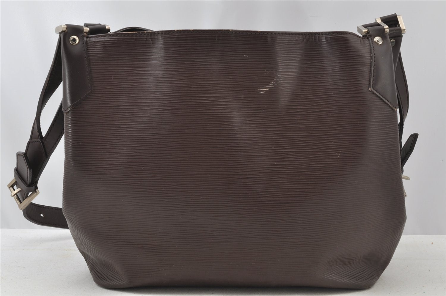 Authentic Louis Vuitton Epi Mandara MM Shoulder Cross Bag Brown M5889D LV 9141I