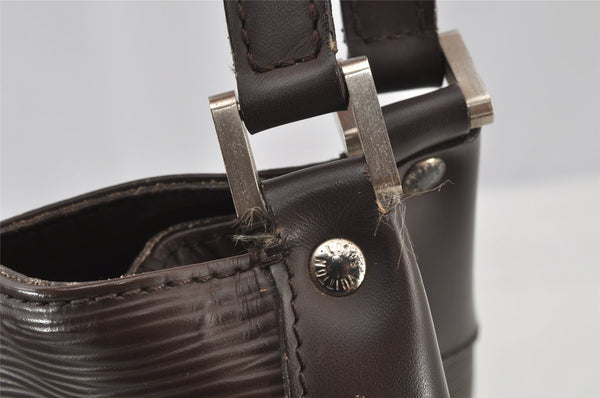 Authentic Louis Vuitton Epi Mandara MM Shoulder Cross Bag Brown M5889D LV 9141I