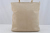 Authentic GUCCI Vintage Shoulder Tote Bag Suede Leather Beige Junk 9143I